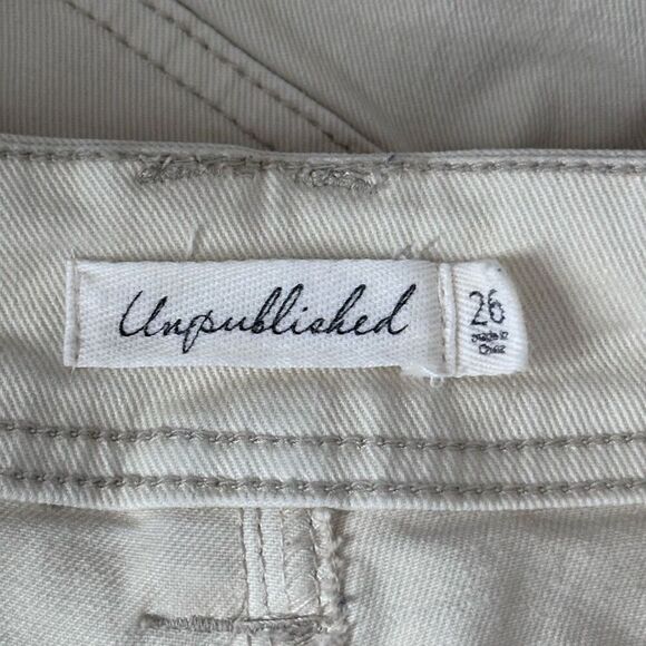 UNPUBLISHED Gemma Super High Waist Mod Sailor Pant in Blanch Size 26 - Picture 5 of 10